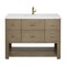 James Martin Vanities Lucian 48" Single Vanity, Pebble Oak w/ 3 CM White Zeus Quartz Top D704-V48-PBO-3WZ - alternate 1